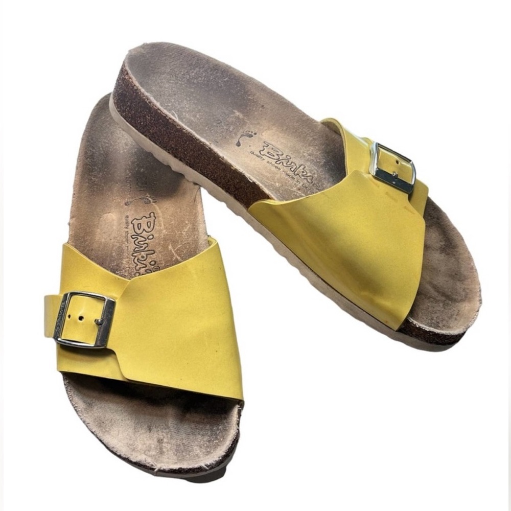 BIRKI’S Birkenstock Catalina Yellow Slide Sandals | EU 39 / Women’s 8 | Pre-Owne
